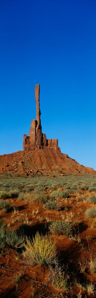 Yei Bi Chei & the Totem Pole Monument Valley Arizona Canvas Art - Panoramic Images (36 x 12)