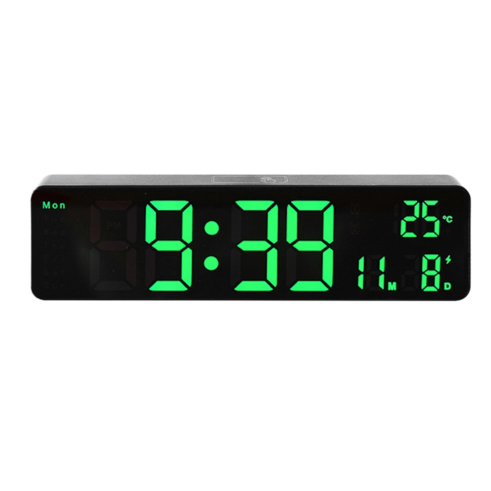 Yeithhui Home Clock Large LED Digital Wall Clock Temperature Date Day