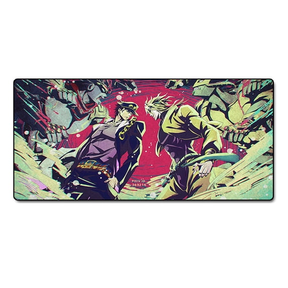Yejue 30*70cm JoJo's Bizarre Adventure Mouse pad Anime Large Desk pad Computer Keyboard pad playmat Game mat Non-Slip Rubber Base, Office Desktop Accessories