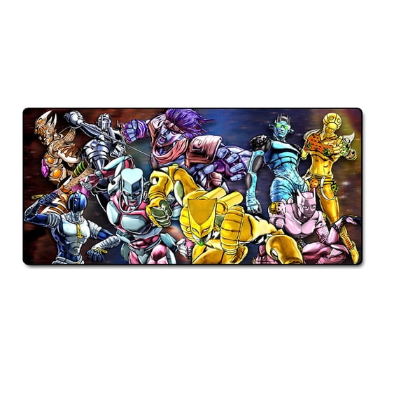 Yejue 30*70cm JoJo's Bizarre Adventure Mouse pad Anime Large Desk pad Computer Keyboard pad playmat Game mat Non-Slip Rubber Base, Office Desktop Accessories