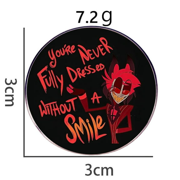 Yejue Alastor Pins Badge Anime Hazbin Alastor Hotels Staff Cosplay Metal Alloy Pin Brooch 4pcs Set