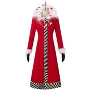 Yejue Anime Hazbin Hotel Valentino Cosplay Costume Red Fancy Dress Christmas Carnival Party Outfit for Women Men