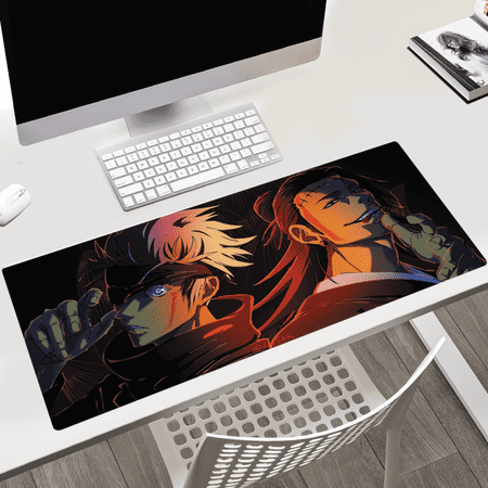 Yejue Anime Jujutsu Kaisen Mouse Pad Extended Large Sukuna Mousepad for Gaming Home Office Non-Slip Rubber Base with Stitched Edges Desk Mat for Computer Keyboard and Laptop