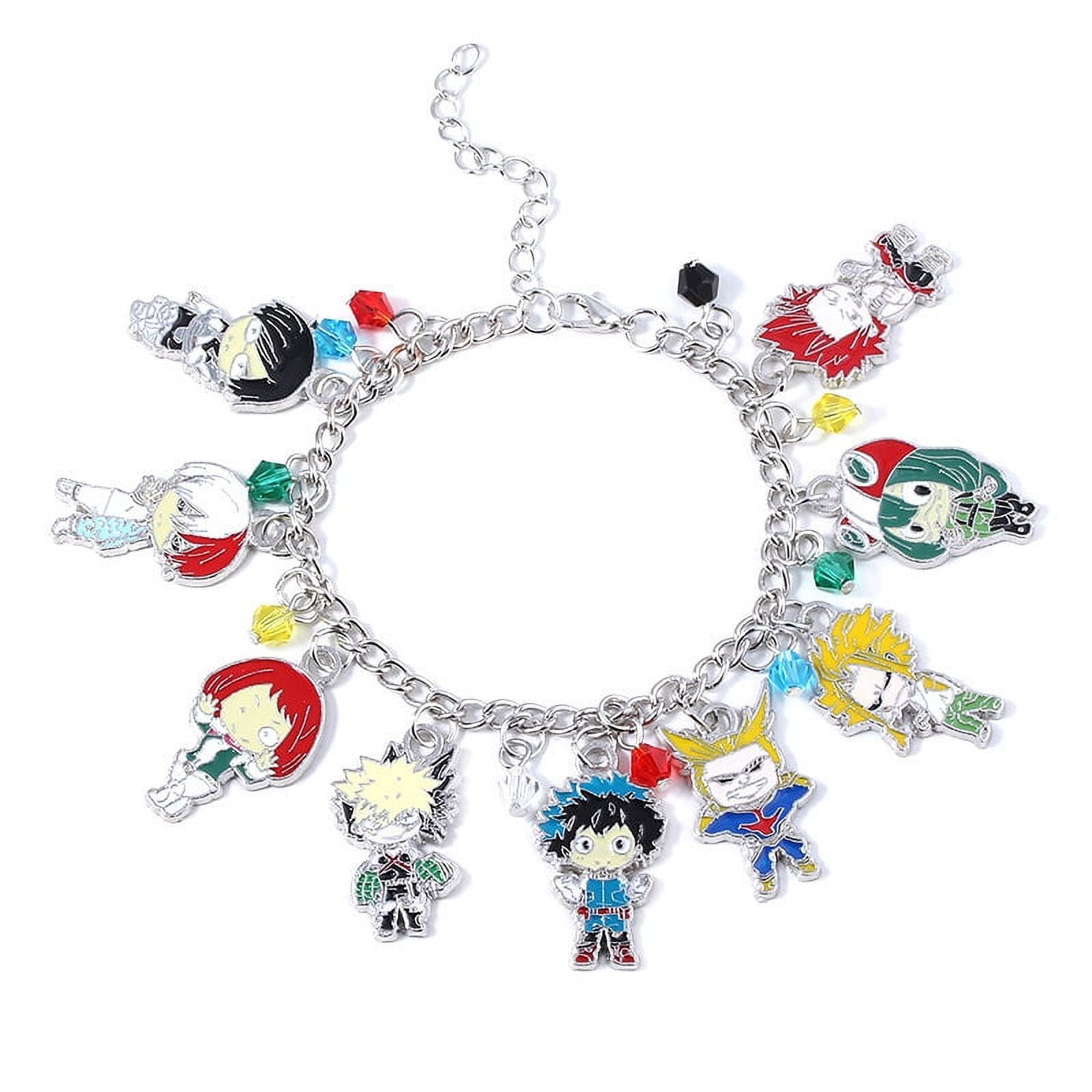 Yejue My Hero Academia Fashion Novelty Charm Bracelet Anime Manga Series Midoria Izuku Katsuki Bakugo Ochaco Uraraka Tenya Iida Shoto Todoroki Tsuyu Asui Eijirō Kirishima All Might charm bracelet