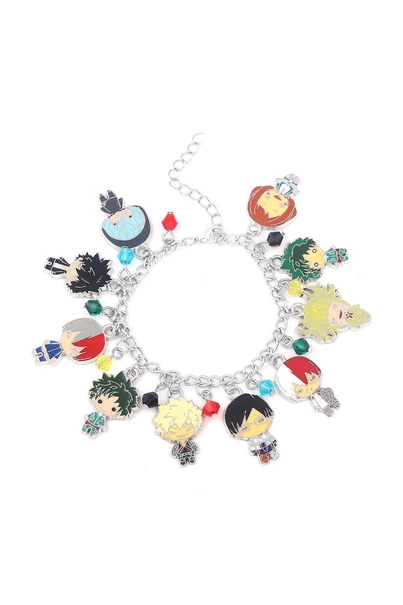 My Hero Academia Fashion Novelty Charm Bracelet Anime Manga Series Midoria Izuku Katsuki Bakugo Ochaco Uraraka Tenya Iida Shoto Todoroki Tsuyu Asui Eijirō Kirishima All Might charm bracelet