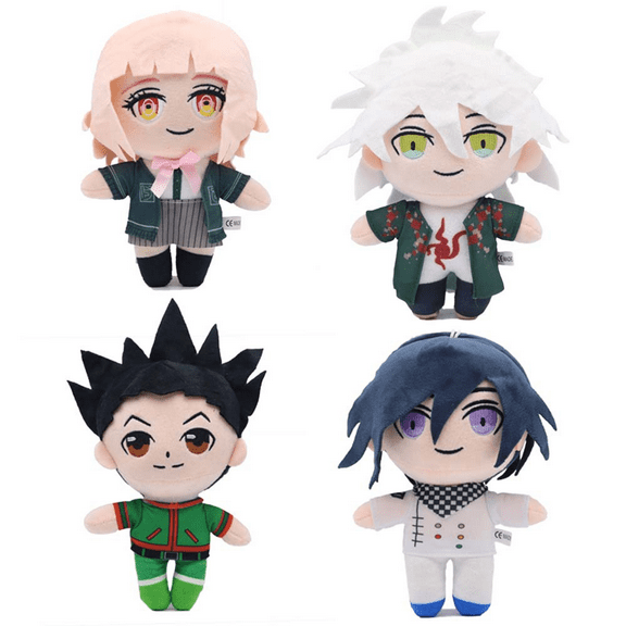 Yejue Plush Toy Nagito Komaeda Plush Anime Character Doll Soft Stuffed Collectible Figure Toy Decorations Halloween Birthday Party Kids Gifts