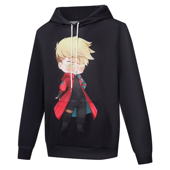 Yejue Vash the Stampede Cosplay Hoodie Trigun Costume Outfits Trigun Shirt Vash Sweatshirt Christmas Men Pullover 3D Hoodies