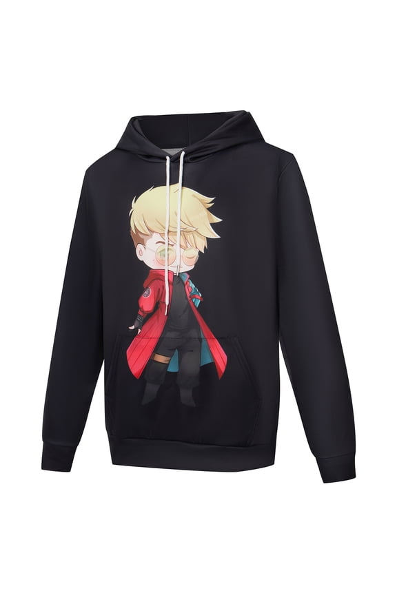 Vash the Stampede Cosplay Hoodie Trigun Costume Outfits Trigun Shirt Vash Sweatshirt Christmas Men Pullover 3D Hoodies