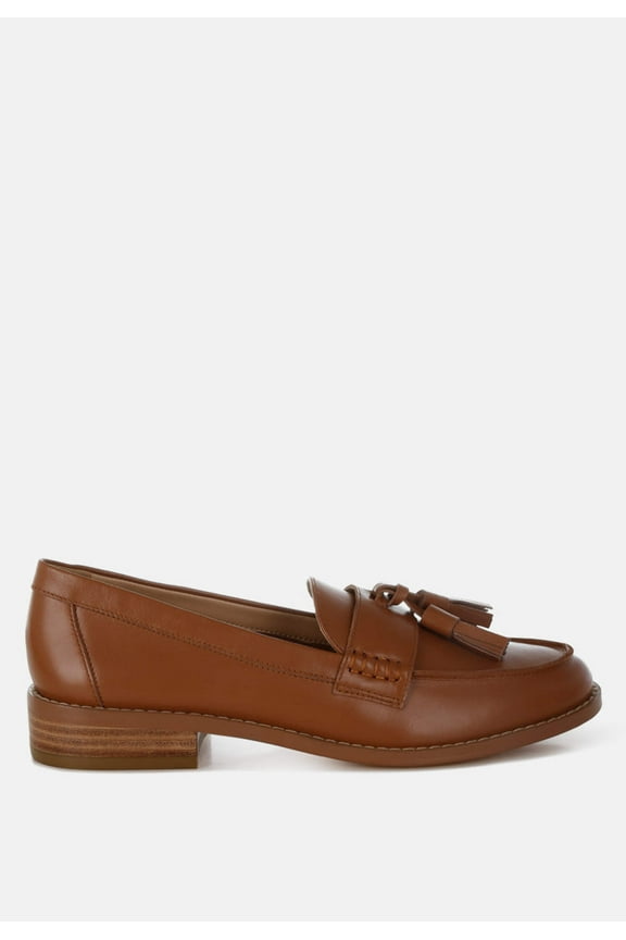 Yelena Real Leather Tassel Loafers