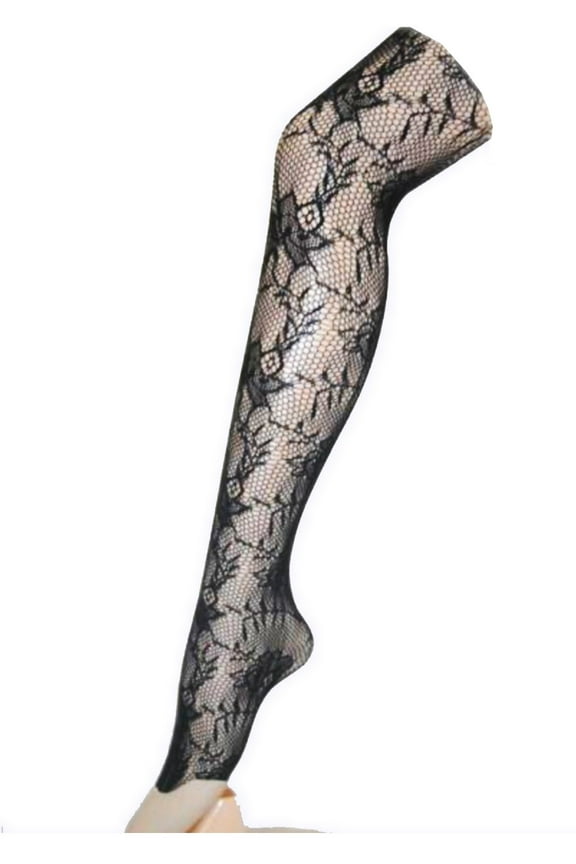 Killer Legs Floral Pattern Fishnet Pantyhose