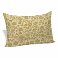 thumbnail image 1 of Yelllow Floral Pillow Covers, Linen Long Throw Pillow Case, Vintage Rustic Plants Flowers Spring Holiday Pillow Protector Decorative Cushion Cover for Living Room/Bedroom 20" x 30", 1 of 8