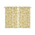 thumbnail image 1 of Yelllow Floral Sheer Curtains 39 Inch Length 2 Panels Set for Living Room/Bedroom, Vintage Rustic Plants Flowers Spring Kitchen Curtains Grommet Semi-Sheer Curtains Window Treatments 27.5"x39"x2, 1 of 7
