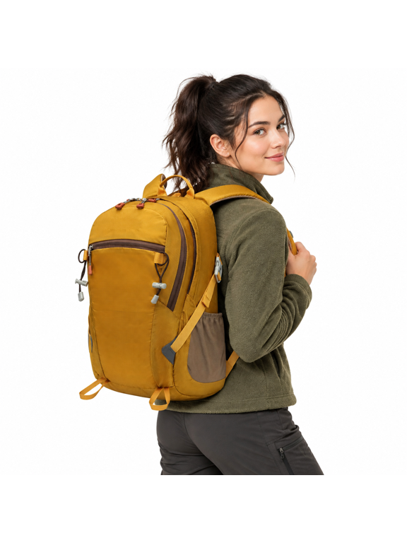 Yellow-01 20L Lightweight Durable Hiking Backpack for Daily Use and Short Trips