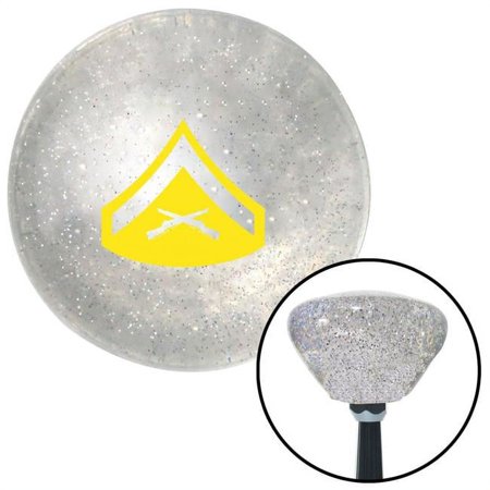 Yellow 02 Lance Corporal Clear Retro Metal Flake Shift Knob with M16 x 1.5 Insert