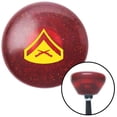 thumbnail image 1 of Yellow 02 Lance Corporal Red Retro Metal Flake Shift Knob with M16 x 1.5 Insert Brody, 1 of 1