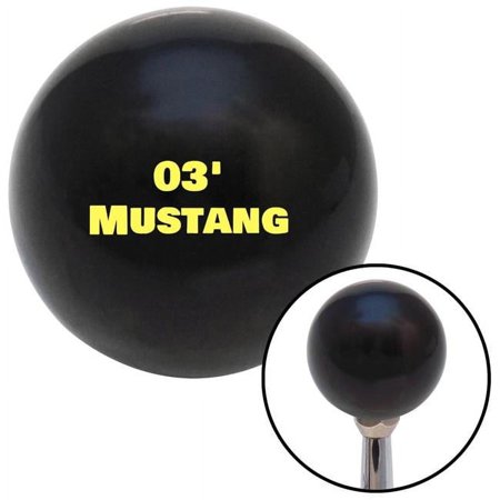 Yellow 03 Mustang Black Shift Knob with M16 x 1.5 Insert Shifter Auto Manual Brody