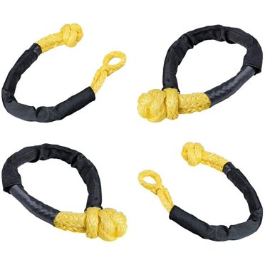 2Pcs 1/2\" Soft Shackle Rope Synthetic Tow Recovery Strap 38000LBS For Atv Utv