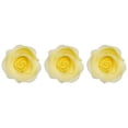 thumbnail image 1 of Yellow 1.5" Roses Edible SugarSoft Cake/Cupcake Decorations 6 ct, 1 of 1