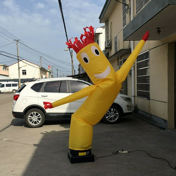 Yellow 10ft Inflatable Wacky Waving Flailing Arm Tube Man  Reusable Air Puppet for Event Promotion & Advertising (Blower Not Included)