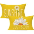 thumbnail image 1 of Yellow 12x20 Lumbar Throw Pillow Covers Set of 2 Outdoor Spring Summer Decorative Cushion Cases Home Décor Decorations for Patio Couch Chair Sofa,Daisy Floral Gnomes, 1 of 3