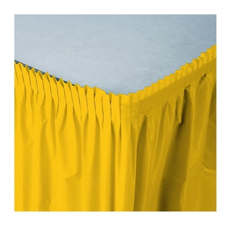 Yellow 14' x 29" Plastic Tableskirt
