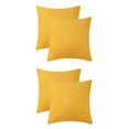 thumbnail image 1 of REGALWOVEN Pack of 2 Corduroy Throw Pillow Covers, Soft Decorative Square Cushion Covers for Sofa Yellow 16" x 16", 1 of 6