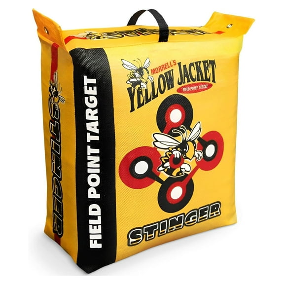 Yellow 19 Pound Portable Stinger Adult Field Point Archery Bag Target with 2 Shooting Sides, 10 Bullseyes, and Handle, Yellow M-88 1-Pack