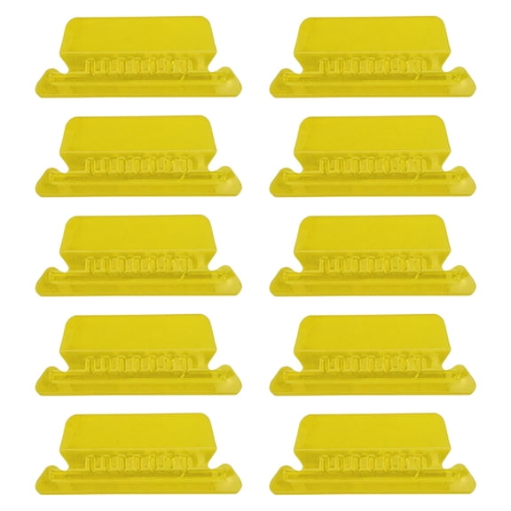 Yellow 2-Inch Hanging File Folder Tabs – 10-Pack Insertable Clear Plastic Tabs with Inserts for Quick File Identification and Organization