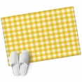 thumbnail image 1 of Yellow 2'x3' Washable Rug, Country French Rustic Buffalo Plaid Modern Art Non-Slip Soft Doormat Area Rugs for Entrance Bathroom Bedsides, Carpet for Kitchen Bedroom, Entryway Floor Mat, 1 of 9
