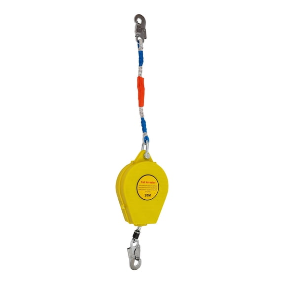 Yellow 20mOperating Range Self-Retractable Fall Arrester Hanging Fall Arrest Protector Fall Protection Gear