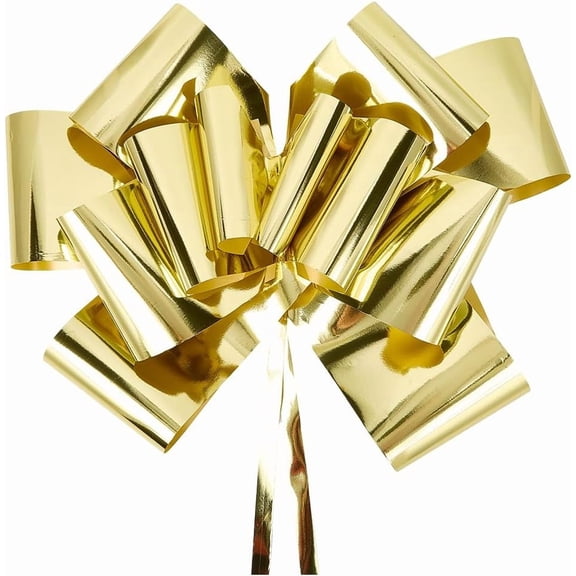 Yellow 23 Inch Big Gold Large Car Bows Plastic Giant Huge Gift Wrapping Present Birthday Christmas Wedding Reception Cars Decorations Ribbon Set for Indoor Outdoor Party Anniversary Ornaments
