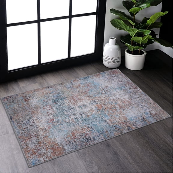 Yellow 2x3 Area Rugs, Machine Washable, Low-pile, Non-slip, Non-shedding - For Bedroom, Living Room, Kitchen, Dining Room & Pet , Stain , , Foldable Washable Rugs 2'x3', Fit For