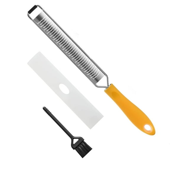 SUNHQXM Multifunctional Lemon Zester and Cheese Grater, 1-Pack, 15.8"L x 1.42"W x 0.8"HIncludes a brush and a protective case