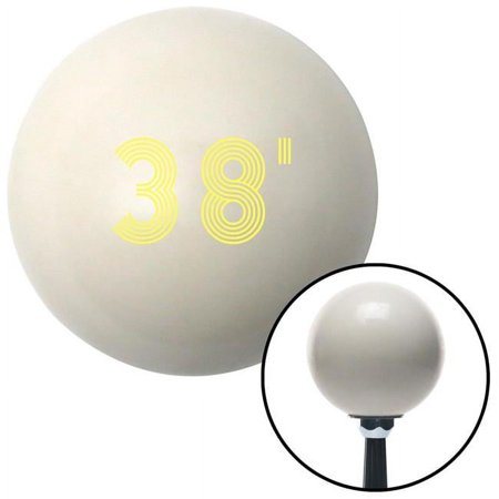 Yellow 38 Year Retro Series Ivory Shift Knob with M16 x 1.5 Insert Shifter Auto