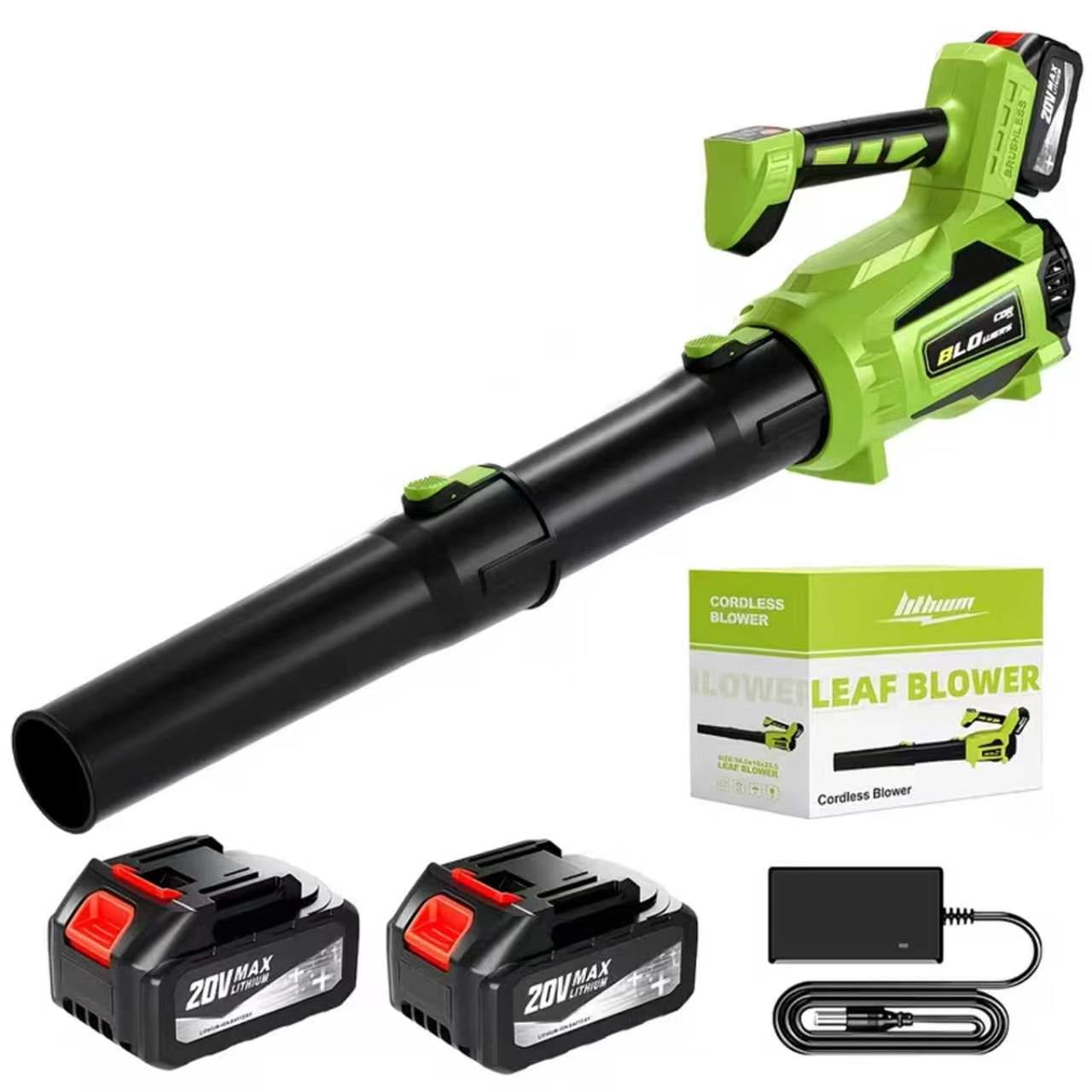 680CFM  Green+4.0Ah Battery*2  Leaf Blower
