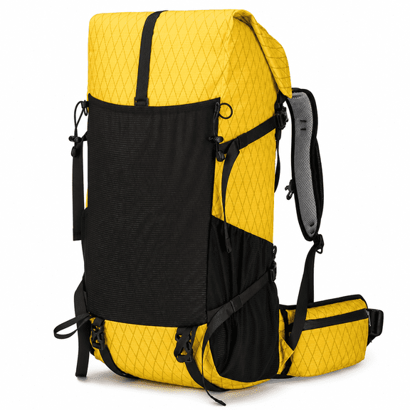 Yellow 40-50L Hiking Backpack Internal Frame Camping Travel Daypack
