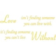 thumbnail image 1 of Yellow 48" X 22" Love Without Quote WALL STICKER PAPER QUOTE DECAL ART Vinyl wall art Inspirational quotes and saying home decor decal sticker, 1 of 1
