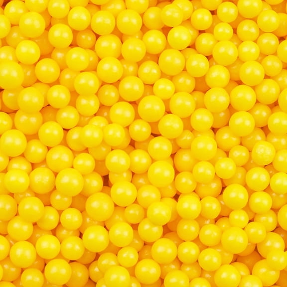 Krazy Sprinkles - Edible Yellow 4mm Beads - Refined Cake Decor, 1/2 Cup
