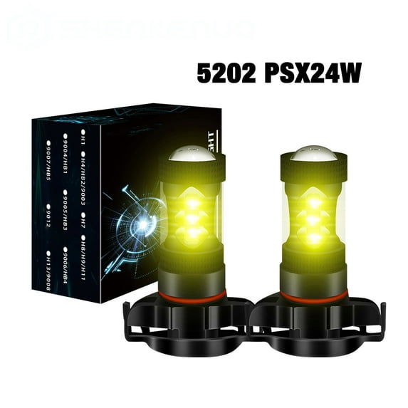 Yellow 5202 LED Fog Light Bulbs For Chevy Camaro 2010-2013