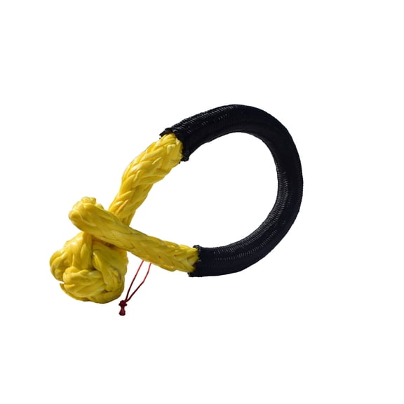 Yellow 5mm*80mm Synthetic Shackles,Synthetic fiber Car Flexible Synthetic Soft Shackle Winch Rope Towing Recovery Straps ,Great Compatibility