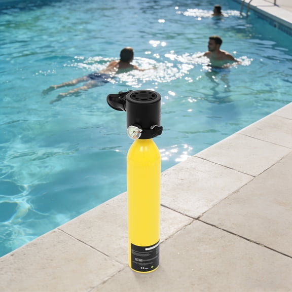 Yellow 6061 Aviation Aluminum 0.5L Mini Respirator Diving Oxygen Cylinder Set Explosion-Proof Valve Small Gas Tank