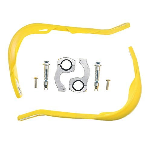 Yellow 7/8" 22mm Motorcycle Handlebar Brush Hand Guard Guards for Honda Kawasaki Suzuki Yamaha Motocross Enduro CR CRF YZ 125 200 250 650 ATV Dirt Bike
