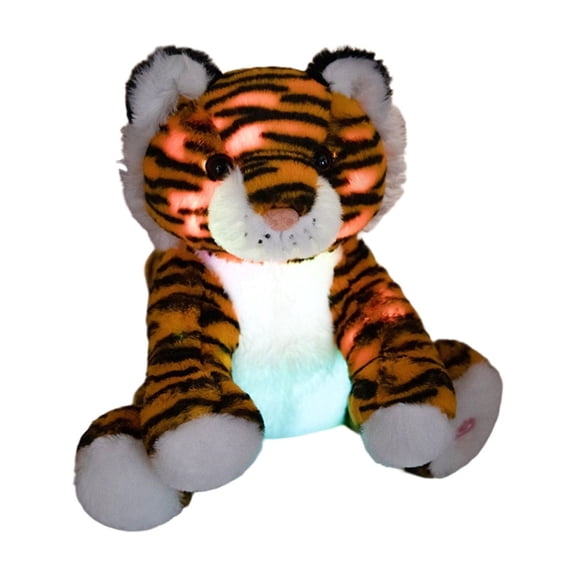 Yellow 7.9 Inch Colorful Luminous Tiger Plush Toy Led Light Up Stuffed Animal Night Light Pillow 2026