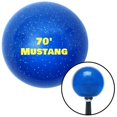 thumbnail image 1 of Yellow 70 Mustang Blue Metal Flake Shift Knob with M16 x 1.5 Insert Shifter Auto, 1 of 1