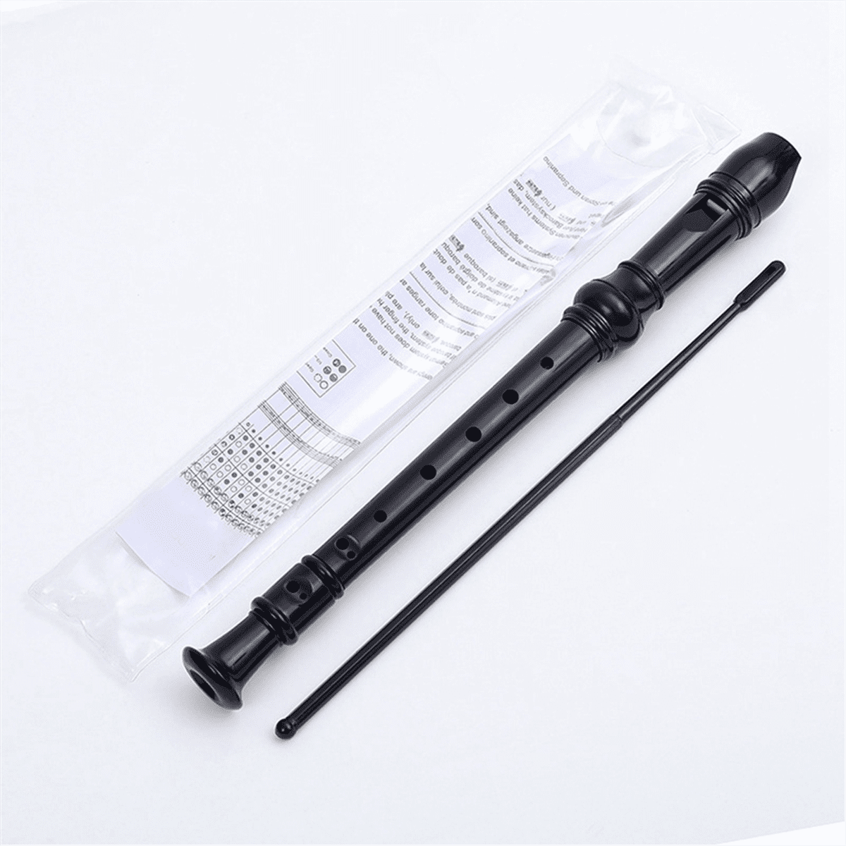 Yellow8 Holes Soprano Recorder with Cleaning Rod, German Style C Key