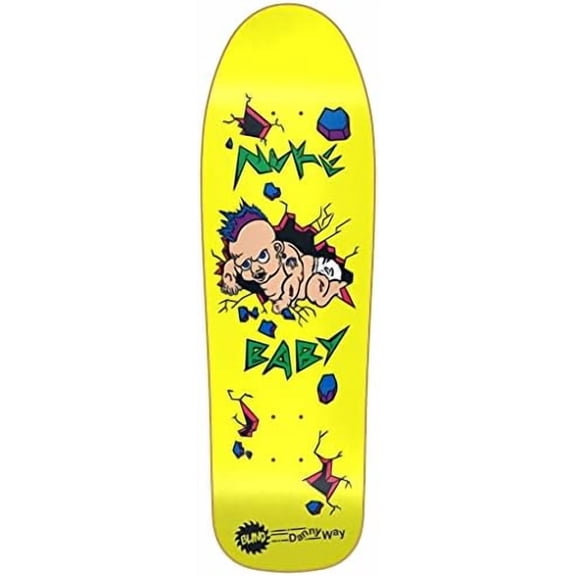 Yellow 9.7" Skateboard Deck with Nuke Baby Graphic$$Sport & Recreation Other
