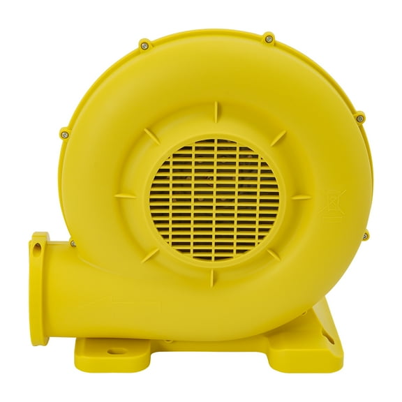 Yellow 950W High-Power Air Blower - 650m³/h Flow for Bouncy Castles & Inflatables - 110V AC Motor - Low Noise 70dB - with 5.9ft Power Cord