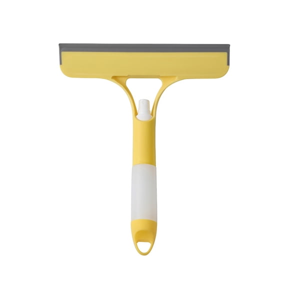 Yellow ABS Multifunctional Window Cleaning Squeegee with Water Spray, for Glass Doors & Shower (1pc)