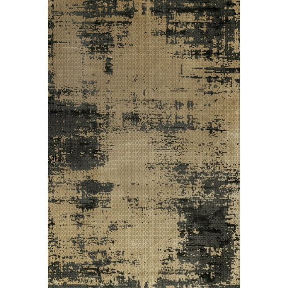 Yellow Abstract Area Rugs for Living Room Washable Rugs Boho Moroccan Area Rug Soft Neutral Geometric Bohemian Carpet Distressed Indoor Rug for Bedroom Dining Room Office Foldable Nonslip Rug