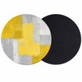 thumbnail image 1 of Yellow Abstract Coasters Set of 2, Absorbent Coasters for Drinks, Grey Geometric Oil Painting Vintage Gradient Coaster for Desk Coffee Table Protection, Home Decor House Warming Gifts 4", 1 of 8